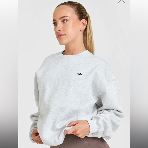 Oner Active Tops - Oner Active Light Gray Sweatshirt